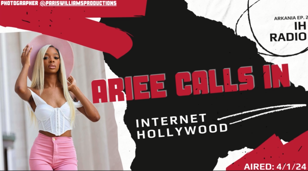 Arkania 4/1/24: CT Model Ariee gets interviewed on Internet Hollywood Rado!